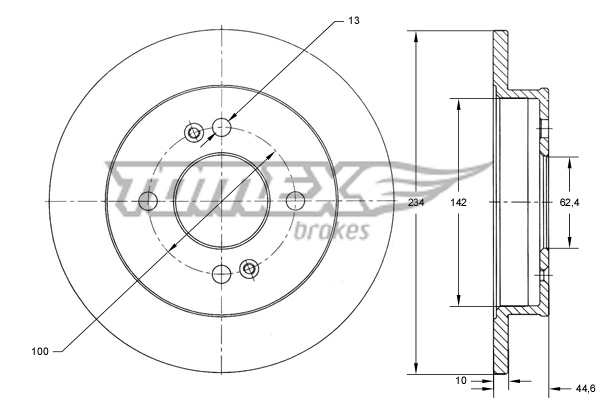 Brzdový kotouč TOMEX Brakes